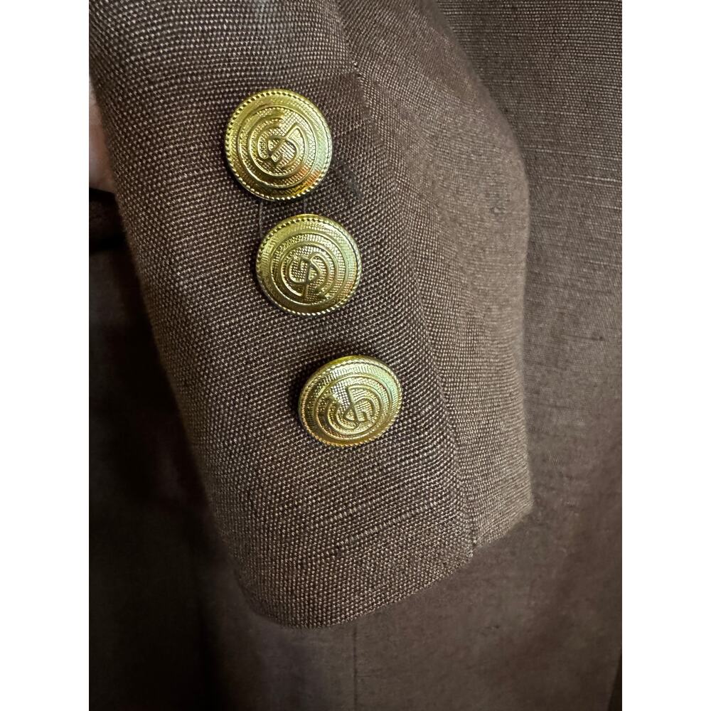 Vintage Giorgio Sant' Angelo Chocolate Brown, Double-Breasted Jacket. - Picture 6 of 10